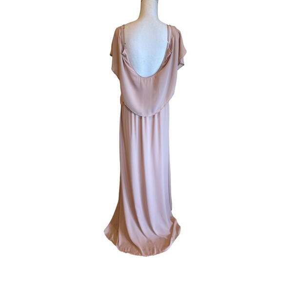 NWT Show Me Your MuMu Women's XXL Caitlin Ruffle Maxi Dress in Dusty Blush Crisp - Picture 7 of 10